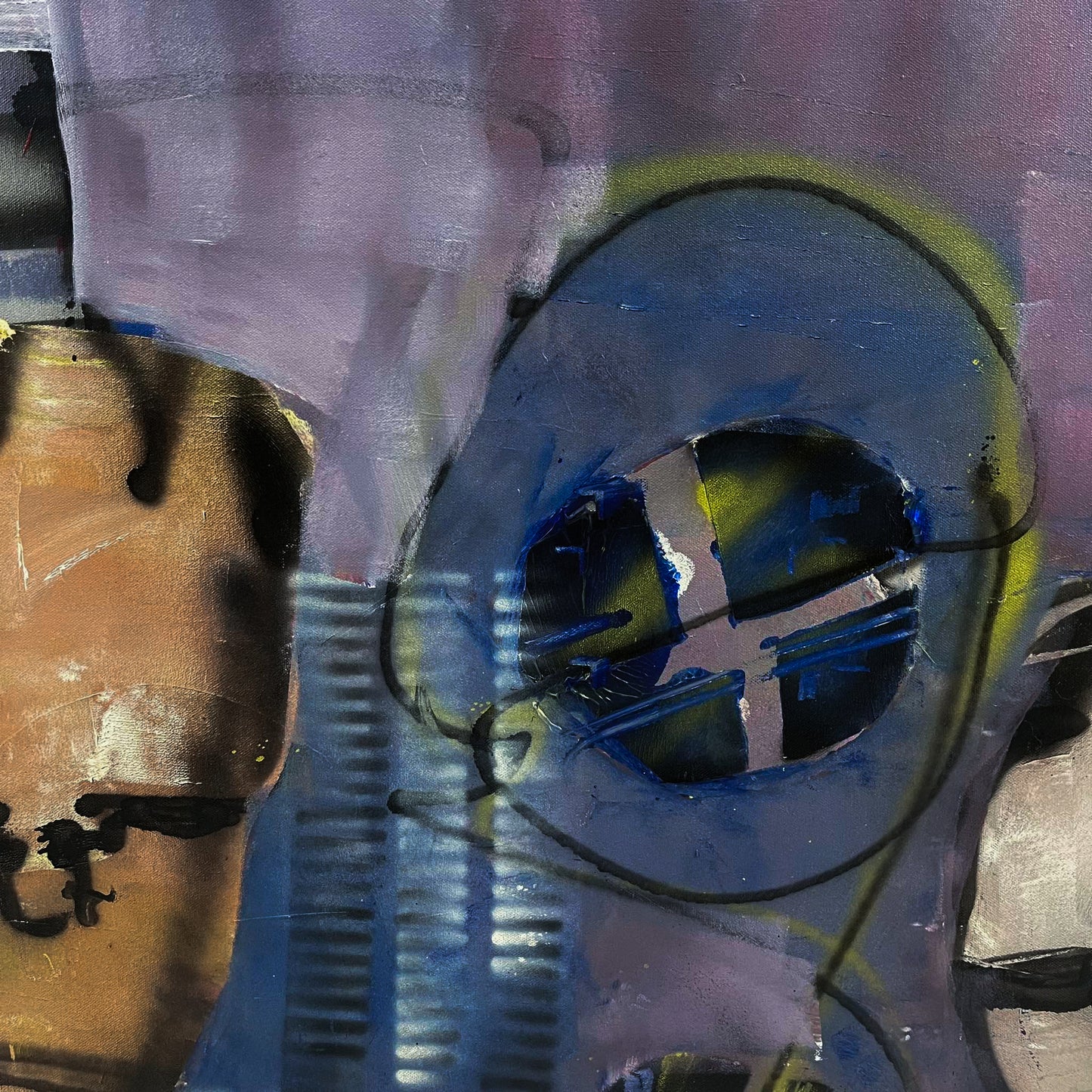 Herman Brood ‘Two Figures’ painting, mixed media