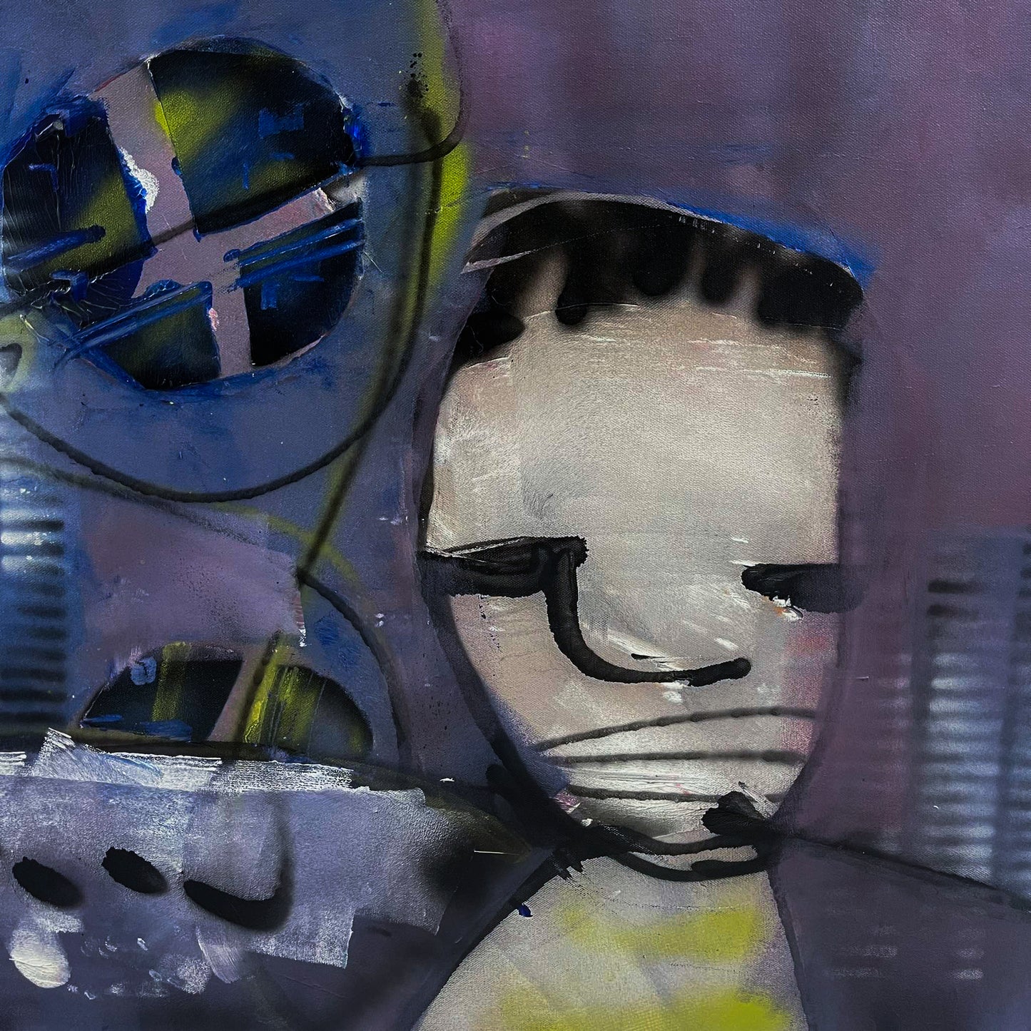 Herman Brood ‘Two Figures’ painting, mixed media