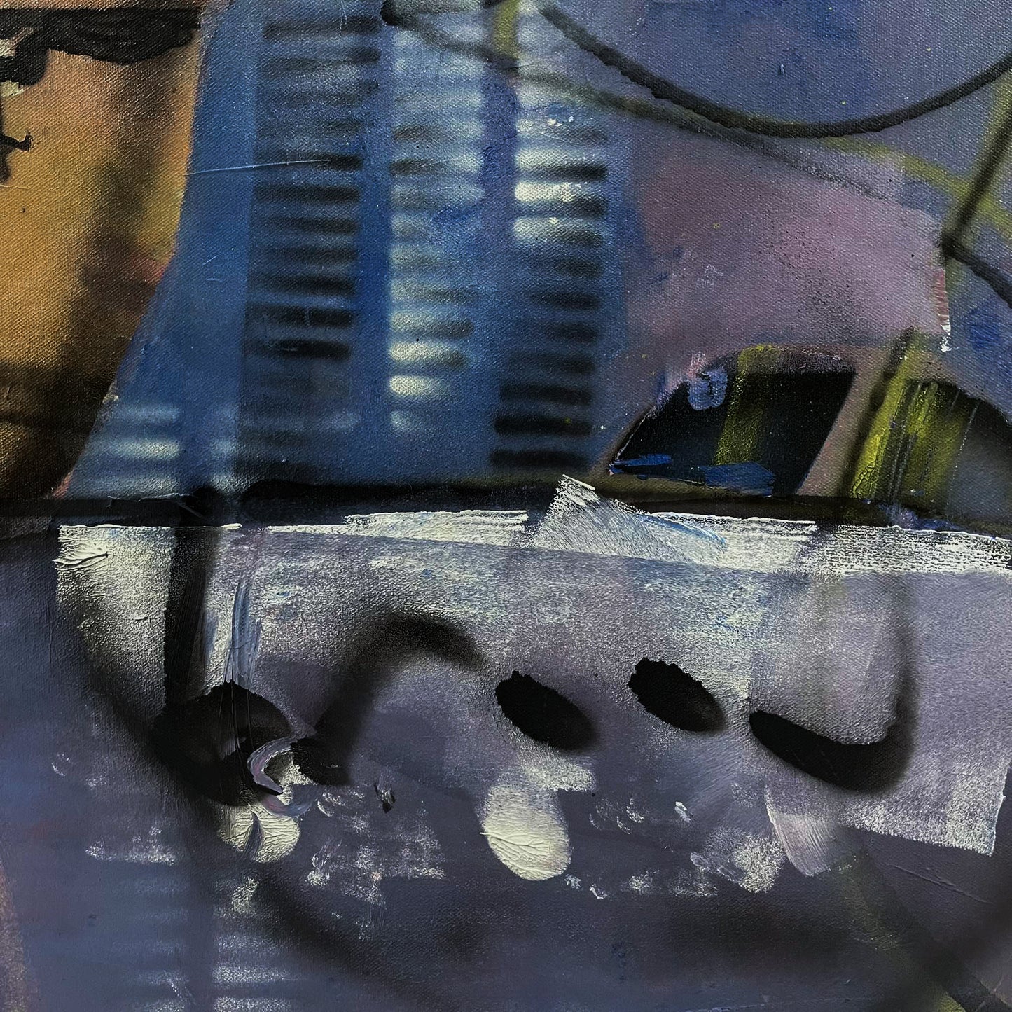 Herman Brood ‘Two Figures’ painting, mixed media
