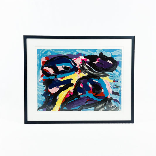 Karel Appel, 3 Faces Like Clouds lithograph, 1978